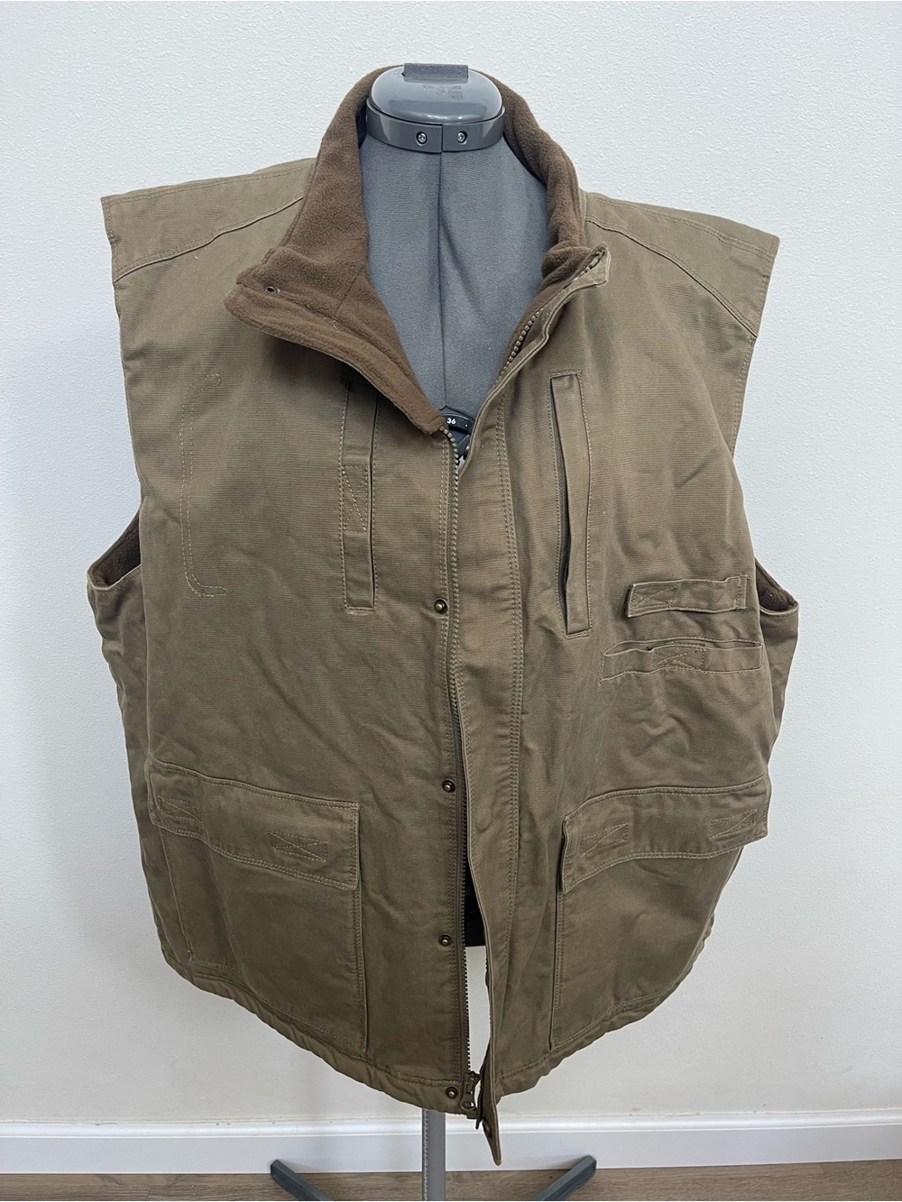 Red Head Men's Insulated Canvas Vest - Brown